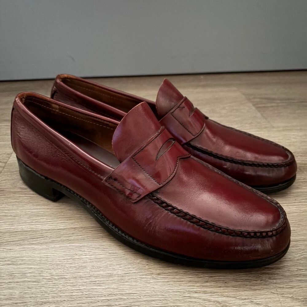 Men's Burgundy Penny Loafers size‎ 10D
